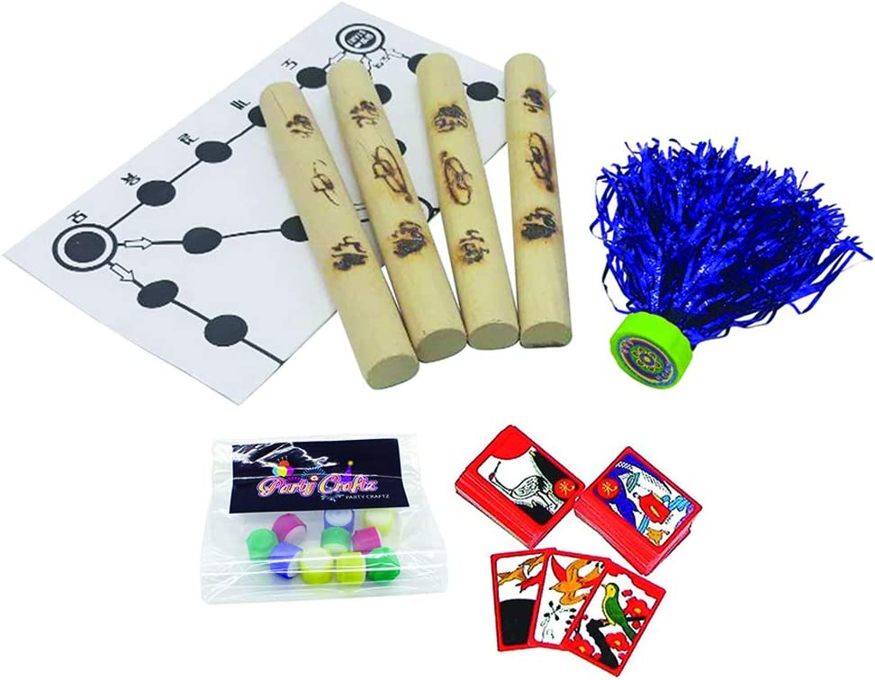 【送料無料】 Party Craftz 韓国の伝統的な トランプ 民俗ゲームセット ユンノリ ジェギチャギ ジャックストーントイと ファツをプレイ 