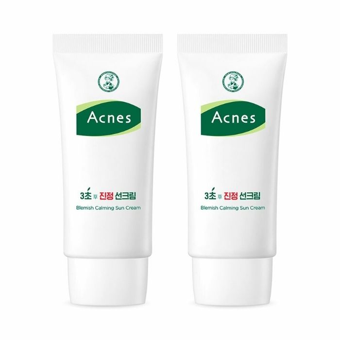 【送料無料】【OY限定】アクネス ブレミッシュ カーミング サン クリーム 50mL 1+1 スペシャル セット【韓国製】