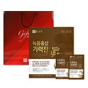 DEER ANTLERS & RED GINSENG REAL ENERGY チョングンダン 緑龍 紅参 気力真 6年根紅参濃縮液と緑用エキスを丹念に入れました。 厳選された9種類の伝統原料を加えました。 こんな方が召し上がるといいですよ！ 普段から免疫力を高めたい方！ 疲れやすい方！ 体力消耗の多いお仕事をされている方！ 活力ある生活を望む方！ 地道な健康管理をご希望の方！ 両親や知人に気軽にプレゼントをしようとする方! 家族全員の健康増進及び体力維持に助けが必要な方! 【商品情報】 商品名 : チョングンダン 緑龍 紅参 気力真 製品タイプ : 紅参製品(紅参飲料) 包装単位別容量·数量 : 2100ml(70ml*30個) 【摂取量及び摂取方法】 1日1~2回、1回1包(70ml)を摂取してください。 開封後は変質することがありますので、すぐに摂取してください。 【摂取時の注意事項】 特異体質及びアレルギー体質の場合、成分を確認してから摂取してください。 植物成分などで沈殿物ができる場合がありますが、製品の品質や機能に異常はありませんので、よく振ってお召し上がりください。 医薬品(糖尿病治療剤、血液抗凝固剤)を服用する際は、摂取に注意してください。 本製品はアレルギー発生の可能性がある卵類(卵)、牛乳、そば、ピーナッツ、大豆、小麦、サバ、カニ、海老、豚肉、桃、トマト、亜硫酸類、クルミ、鶏肉、牛肉,イカ,貝類,松の実を使用した製品といった製造施設で製造しております。 【保存方法】 湿気や直射日光を避けて涼しい場所に保管してください。 注意事項 ・当店でご購入された商品は、原則として、「個人輸入」としての取り扱いになり、全て韓国からお客様のもとへ直送されます。 ・個人輸入される商品は、全てご注文者自身の「個人使用・個人消費」が前提となりますので、ご注文された商品を第三者へ譲渡・転売することは法律で禁止されております。 ・通関時に関税・輸入消費税が課税される可能性があります。課税額はご注文時には確定しておらず、通関時に確定しますので、商品の受け取り時に着払いでお支払いください。 詳細はこちらご確認下さい。 ＊色がある場合、モニターの発色の具合によって実際のものと色が異なる場合がある。