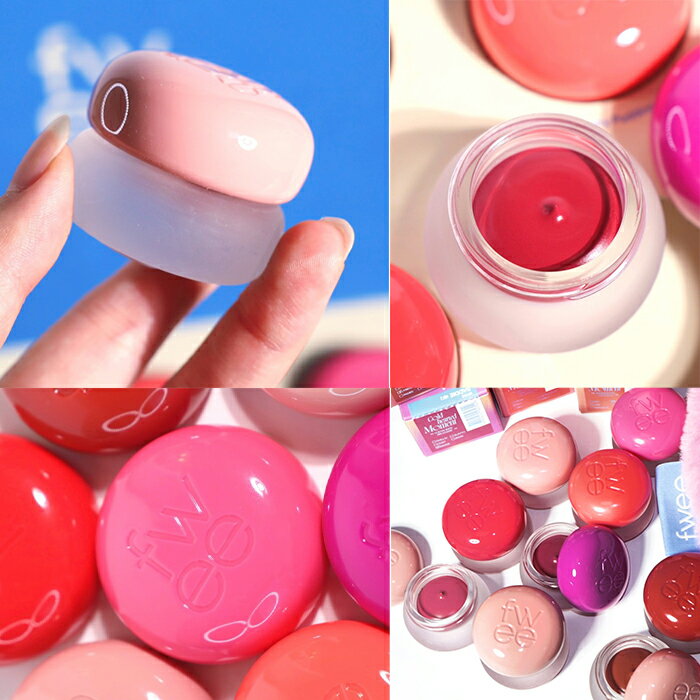 【送料無料】fwee Lip&Cheek Blurry Pudding Pot フィー リップ & チーク ぼやけたプリン鍋 コスメ リップからチークまで指一本で顔に浮かび上がるやさしいカラーグラデーション fweeならではの6種類のColor Moment (30種類の中から1つ選択) fwee リップ fwee チーク