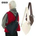 楽天MUTJIMOSOI 正規品【送料無料】OSOI DUMPRING BAG オソイBACKCOUNTRY（バックカントリー） ショルダーバッグ 斜めがけバッグ レザー 肩掛け 斜め掛け プレゼント ギフト 本革 鞄 シグネチャーライン 誕生日 記念 韓国 ブランド 男女兼用バッグ ブラック クリーム チョコブラウン