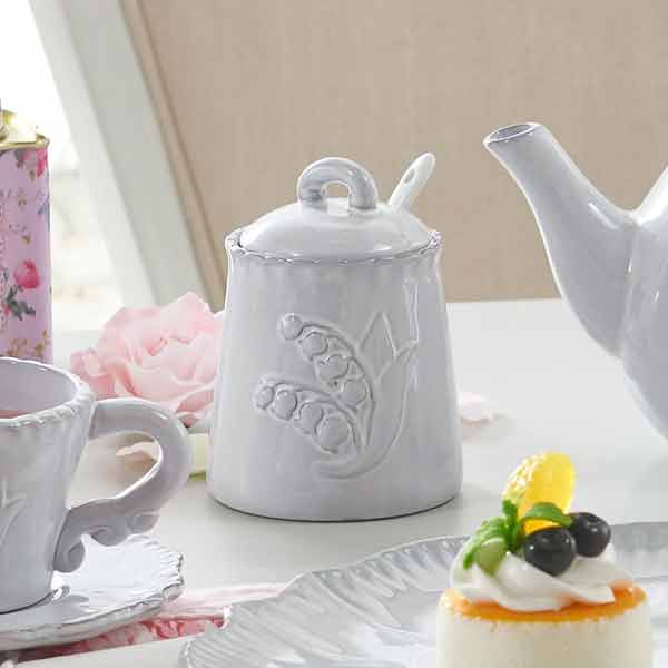 【P5倍!20日-27日1:59】スプーン付きシュガーポット(Muguet)|姫系 かわいい クラシック ガーリー アンティーク風 ロリータ