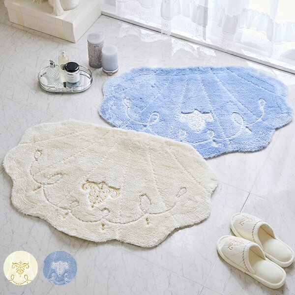 【P5倍！14日10時-16日23:59】バスマット/ロマンスシェル｜姫系 かわいい クラシック ガーリー アンティーク風 ロリータ