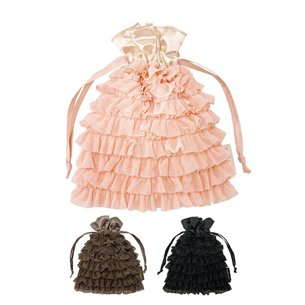 フリフリティアード巾着｜姫系 かわいい クラシック ガーリー アンティーク風 ロリータ【ラッピング対..