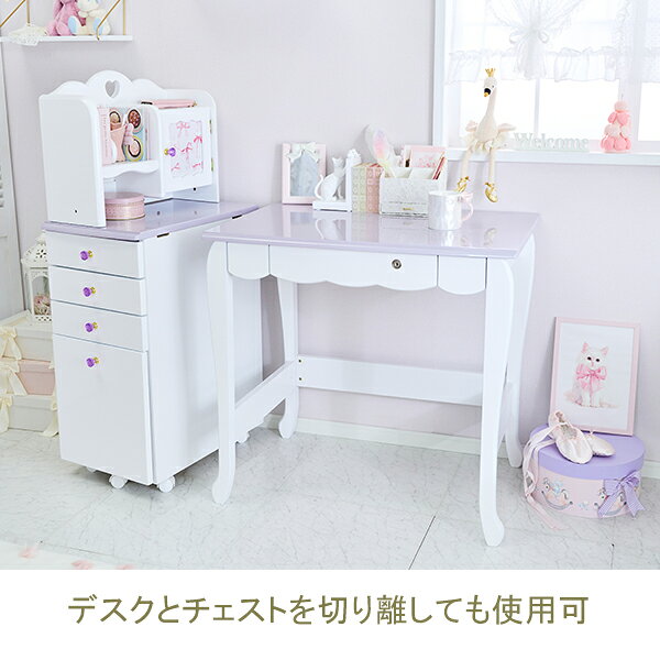 プリンセスデスク 幅80【直送】|姫系 かわいい ロマプリ クラシック ガーリー アンティーク風 ロリータ 新生活 [2]