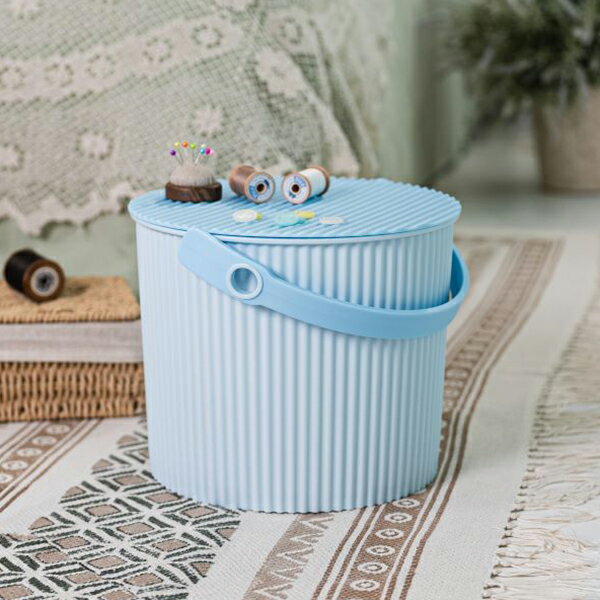 【P5倍！14日10時-16日23:59】フタ付収納バケツ オムニウッティ マカロン S