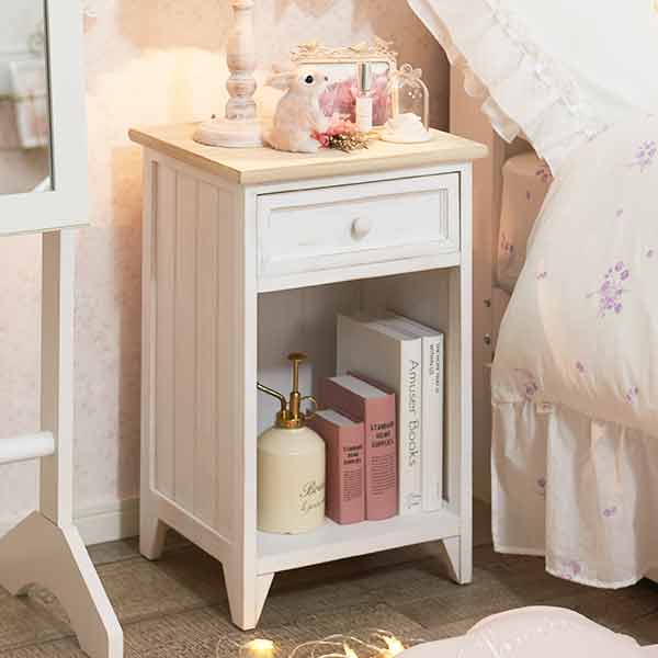 【直送】フレンチカントリー風チェストE F（サイドチェスト） 可愛い カワイイ 姫系家具 プリンセス 姫..