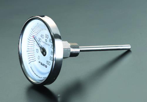 【5/25はP2倍！】エスコ(ESCO) -30-50℃/150mmバイメタル式温度計 EA727AB-3