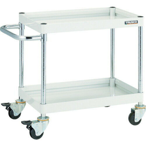 【直送】【代引不可】 TRUSCO(トラスコ) ファルコンワゴン750X500 ゴム車輪 W色 FAW-773-W