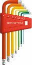 PB SWISS TOOLS ボール付レインボー六角棒レンチセット(パック無) 7本組 212H-6RB