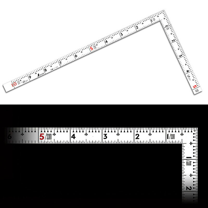 【6/1最大P5倍】シンワ測定 曲尺同厚 ホワイト 併用目盛 名作 1尺/30cm 11105