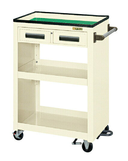 【11/25はP3倍】【直送】サカエ(SAKAE) パネルワゴンフットブレーキ付(ゴム車・天板皿型) PMW-4CBRI ツ..