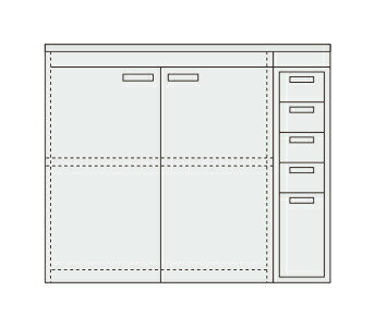 【11/25はP3倍】【直送】サカエ(SAKAE) ピットイン　キャビネット(天板付) PN-F24W