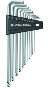 【4/25はP3倍】PB SWISS TOOLS ボール付ロング六角棒レンチセット(パック無) インチ 12本組 212ZLH-12