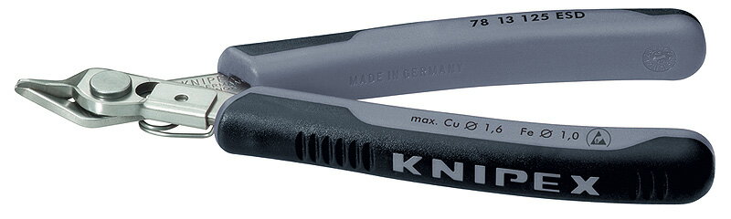 【5/25はP3倍】【メール便対応】KNIPEX(クニペックス) エレクトロニクス スーパーニッパー 125mm リードキャッチャー 7813-125ESD