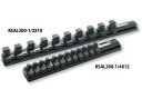 Ko-ken(コーケン) アルミソケットレール 12.7mm差込クリップ10ヶ付き全長300mm RSAL300-1/2X10