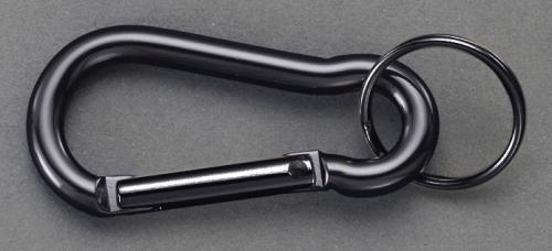 【メール便対応】エスコ(ESCO) 6x60mm カラビナフック(アルミ/ブラック) EA638JG-261