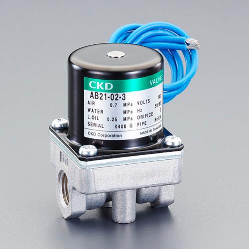 エスコ(ESCO) AC100V Rc1/4 (4.00mm) 2方向電磁弁 EA153HA-37