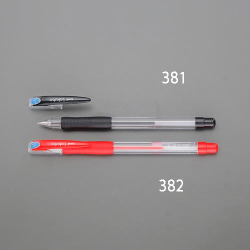 エスコ(ESCO) 0.5mm ボールペン(赤) EA765MG-382