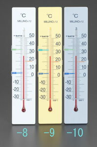 エスコ(ESCO) 50x25mm 温度計(白) EA728GA-8