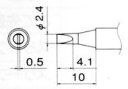 【メール便対応】エスコ(ESCO) 2.4mm 交換用こて先 EA304AG-14(4)