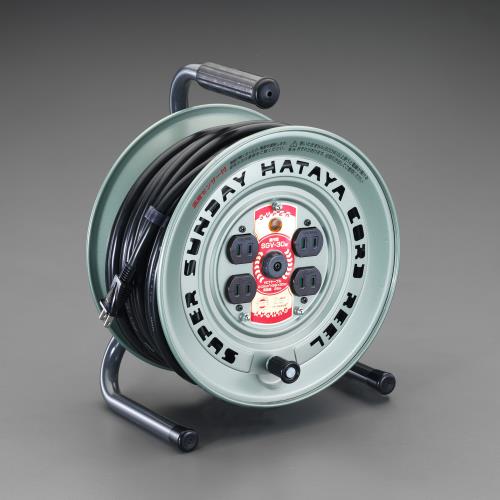 【5/15はP2倍！】エスコ(ESCO) AC125V/15A/50m コードリール(サーモカット付) EA815BL-50