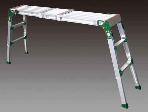 【別途送料】エスコ(ESCO) 0.86-1.26m 足場台(伸縮式・調整脚付) EA905DG-3A