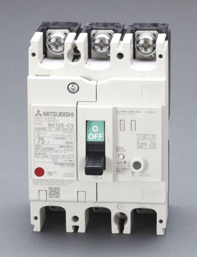 エスコ(ESCO) AC100-440V/100A/3極 漏電遮断器(フレーム100) EA940MN-48