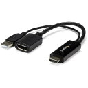 スターテック ディスプレイアダプター/HDMI - DP/4K30Hz/USBパワー/BK HD2DP(2)