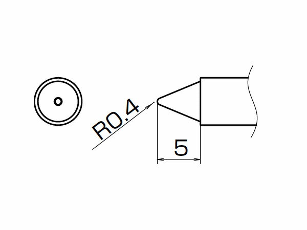 【メール便対応】白光(HAKKO) こて先 0.4B型 T12-B4