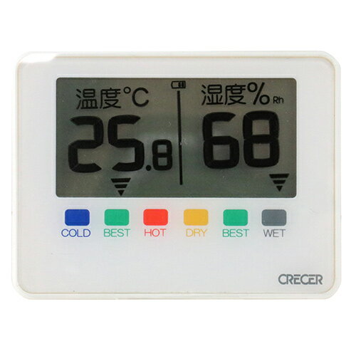 【6/5はP3倍】CRECER(株式会社クレセル) デジタルポータブル温湿度計 CR-1500W 4955286808993
