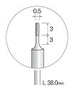 ミニター(MINITOR) 電着ダイヤモンドバー#325 Φ0.5 AD2103