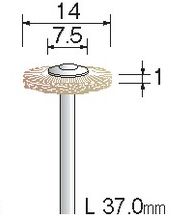 ミニター(MINITOR) 毛ブラシ ホイール 豚毛 ハード φ14 FC1042