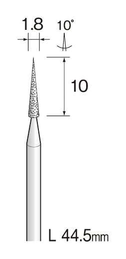 【メール便対応】ミニター(MINITOR) 電着ダイヤモンドバー#140 Φ1.8 AD1203