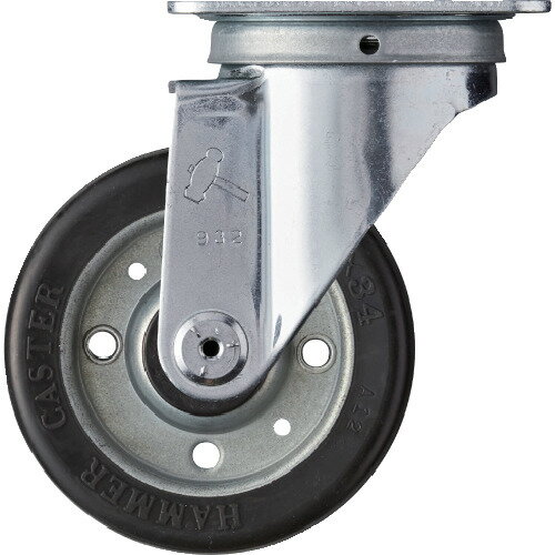 【1日はP3倍!400円クーポン】ハンマーキャスター 自在幅広ゴムB車 420S-WRB100