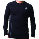 【5/15はP2倍!】ASICS(アシックス) ウィンジョブロングスリーブクールトップ パフォーマンスブラック×ダークグレー M 2271A008.001-M