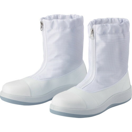 【25日はP3倍！】ミドリ安全 トウガード付 先芯入りクリーン静電靴 ハーフフード 26.5CM SCR1200FCAP-HH-26.5