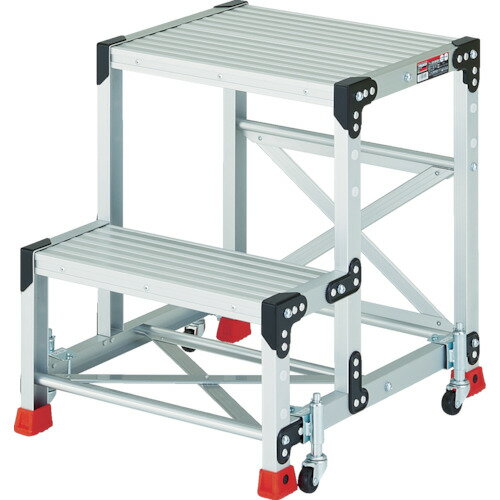 TRUSCO(トラスコ) 踏台2段 スプリングキャスター1A TSF-257SC1A