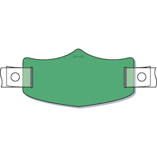 25日はP3倍！【メール便対応】つくし e帽章 緑無地 ヘルメット用樹脂バンド付 WE-103H