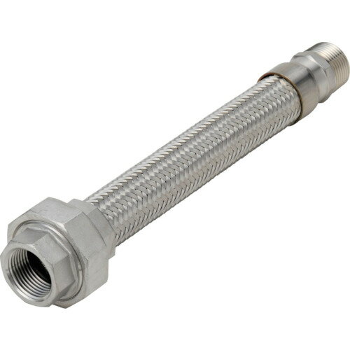 NFK(南国フレキ工業) ユニオン・ニップル式フレキシブルホース 継手SUS304(ALLSUS304) 40A×300L NK-1900/SUS304-40A-300L