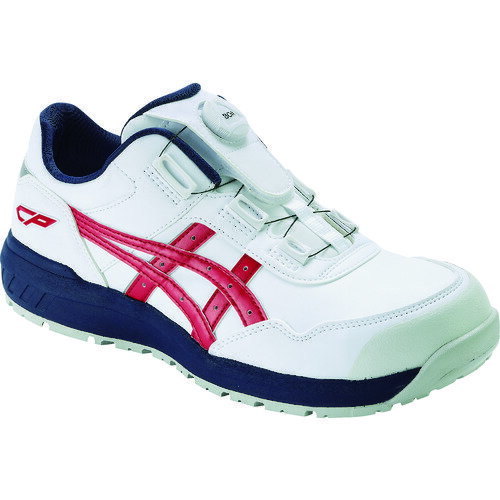 ASICS(アシックス) ウィンジョブ CP306 BOAホワイト/クラシックレッド 26.0cm 1273A029.100-26.0 ASICS アシックス 安全靴 ウィンジョブ 作業靴 JSAA規格 安全スニーカー セーフティシューズ 作業用シューズ 作業 現場 保護 靴 WINJOB BOA