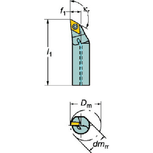 SANDVIK(サンドビック) コロターン107 ポジチップ用ボーリングバイト A25T-SDXCL 11