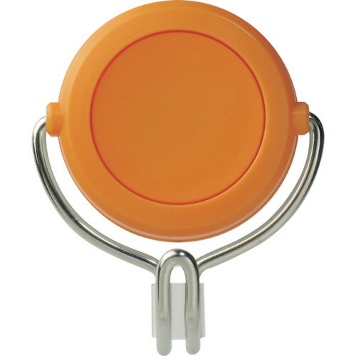 【25日はP3倍！】日本緑十字社 強力マグネットフック(可動式フックタイプ) 橙 MG-743YR 48×58mm 耐荷重3kg 313015