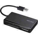 【6/1はP3倍! 400円クーポン】BUFFALO(バッファロー) USB2.0 マルチカードリーダー ケーブル収納モデル ブラック BSCR300U2BK