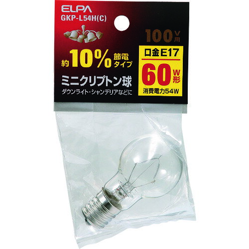 25日はP3倍！ELPA(エルパ) ミニクリプトン球 GKP-L54H(C)