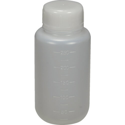 TRUSCO(トラスコ) PEボトル丸型広口瓶(ポリエチレン製)250mL TB-250L