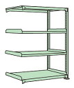 【別途送料】サカエ(SAKAE) 中量棚NL型（300kg／段・連結・高さ1500mm・4段） NL-9544R