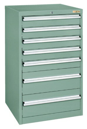 【直送】【代引不可】サカエ(SAKAE) SKVキャビネット 7段 600X550X1000 グリーングレー SKV6-1072ANG