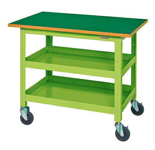 【直送】サカエ(SAKAE) ニューCSスペシャルワゴン(ゴム車・天板付) CSSA-608T ツールワゴン ゴム車輪 ..