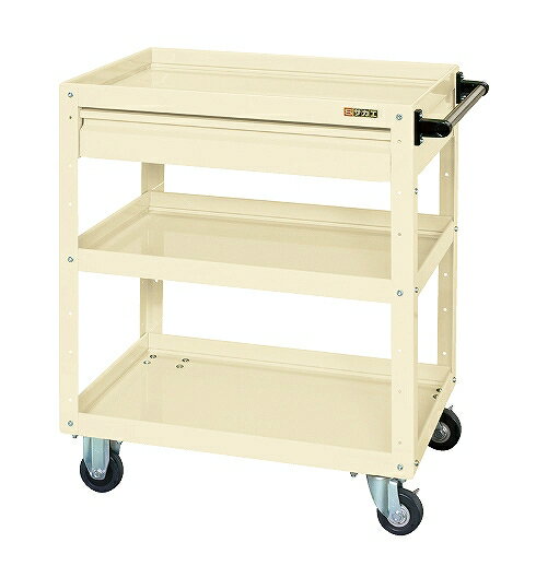 【直送】サカエ(SAKAE) ニューCSスーパーワゴン(ゴム車・引出し付) CSWA-758CI